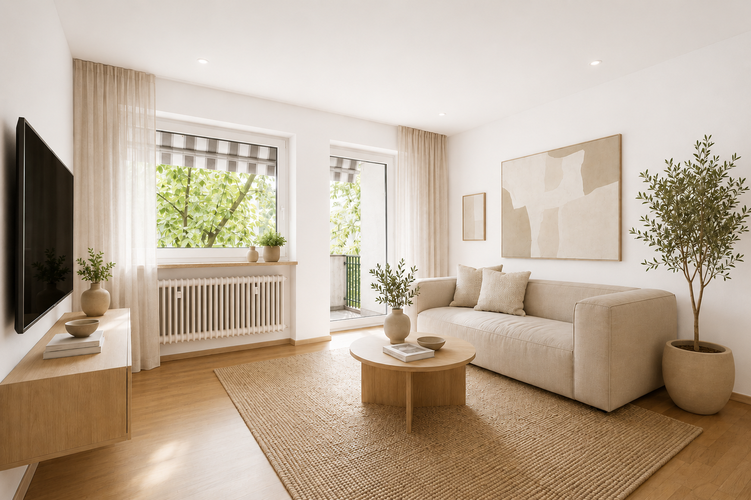 Wohnzimmer visualisiert