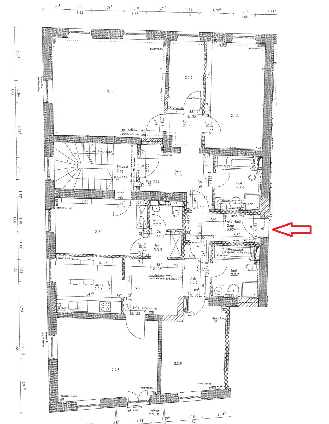 Grundriss 2.1 + 2.2