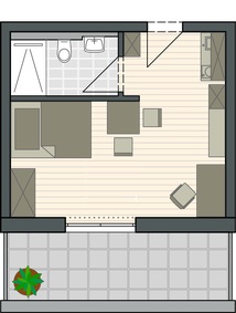 Grundriss Penthouse-Apartment